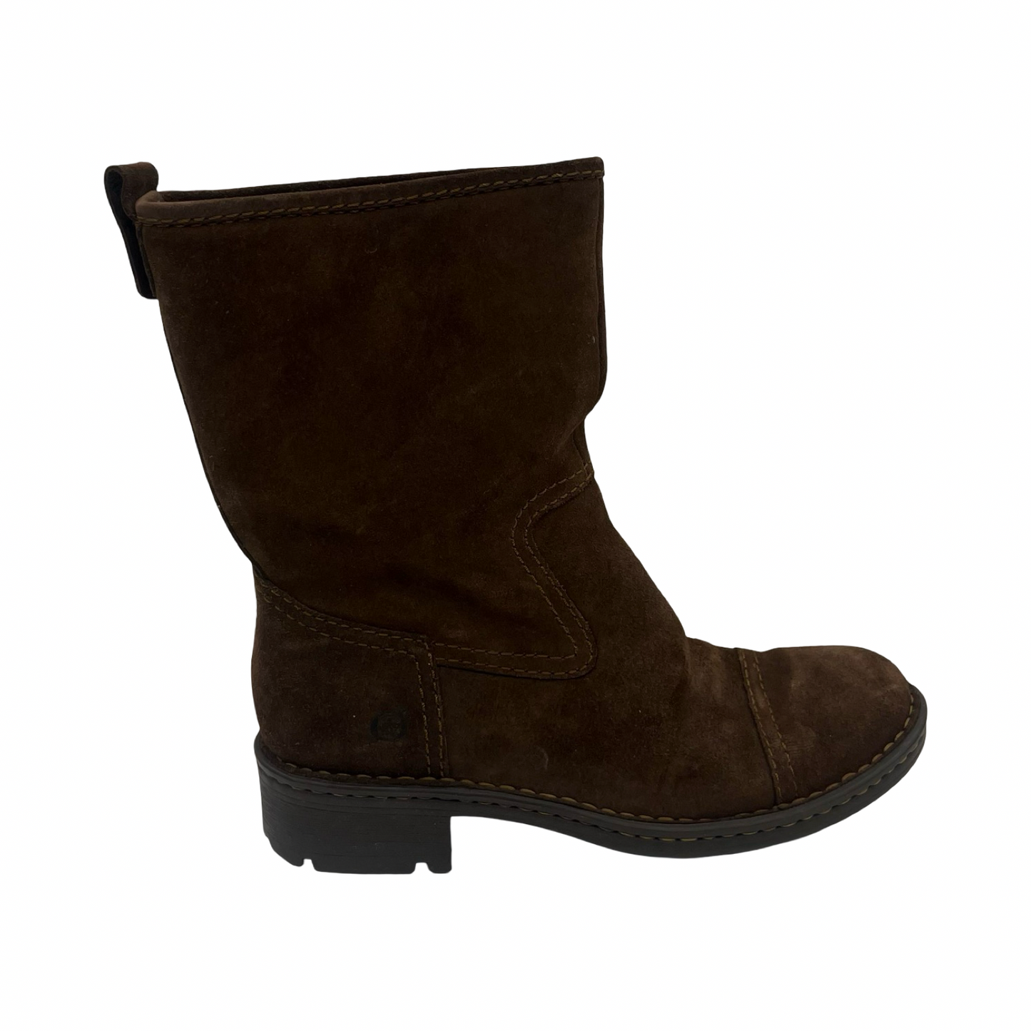 Boots Leather By Born In Brown, Size:7.5