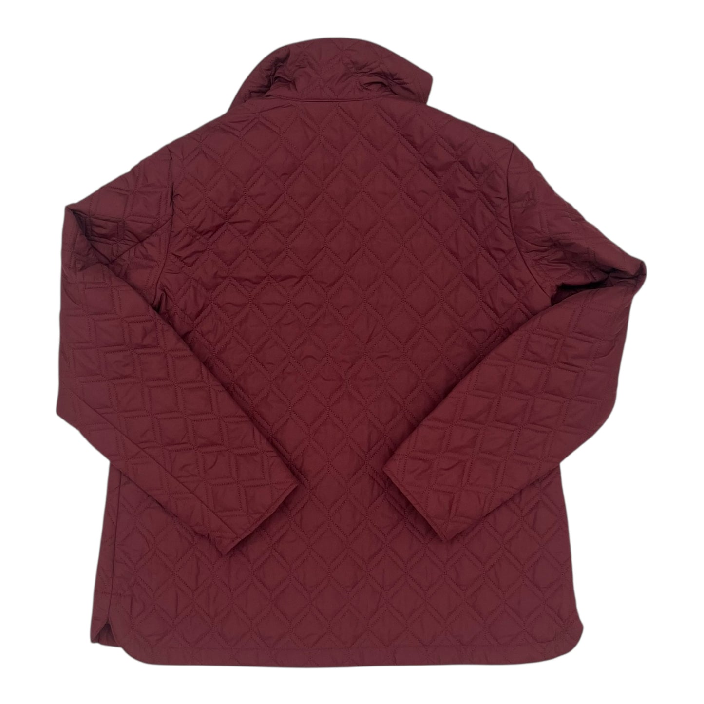 Jacket Puffer & Quilted By Lands End In Red, Size:L