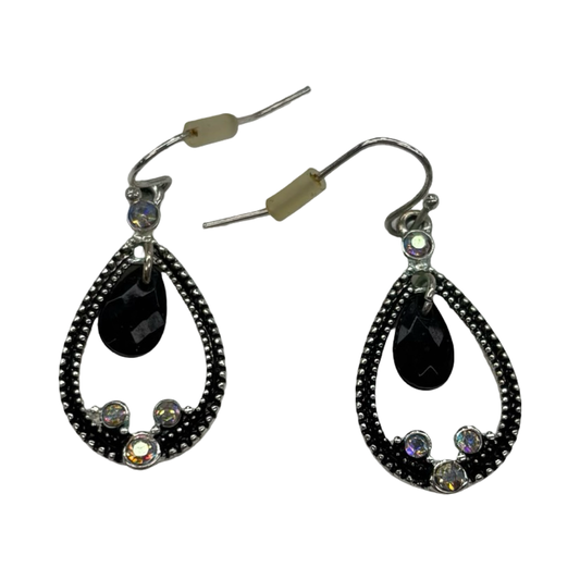 Earrings Dangle/Drop By Clothes Mentor In Black & Silver