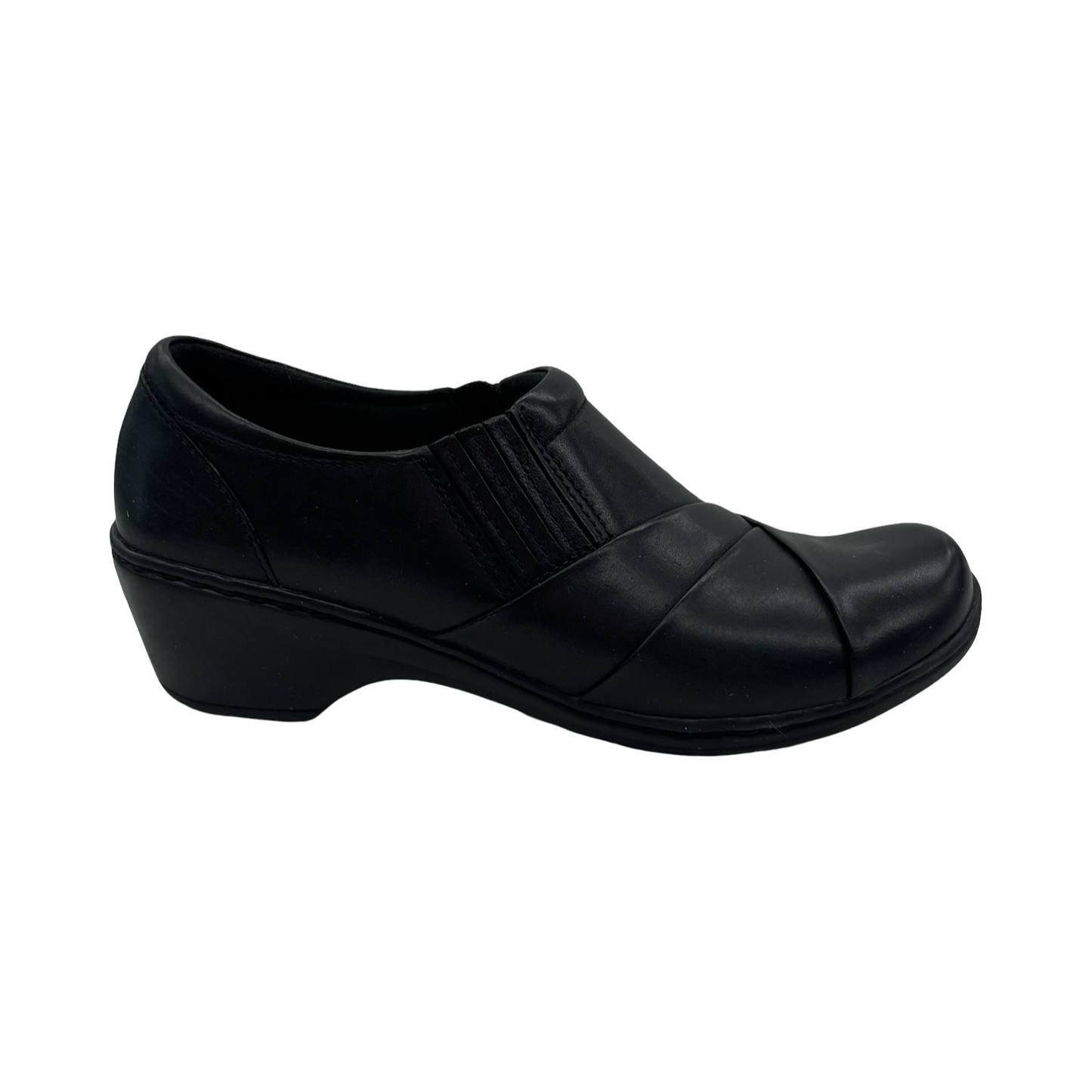 Shoes Flats By Clarks In Black, Size:7