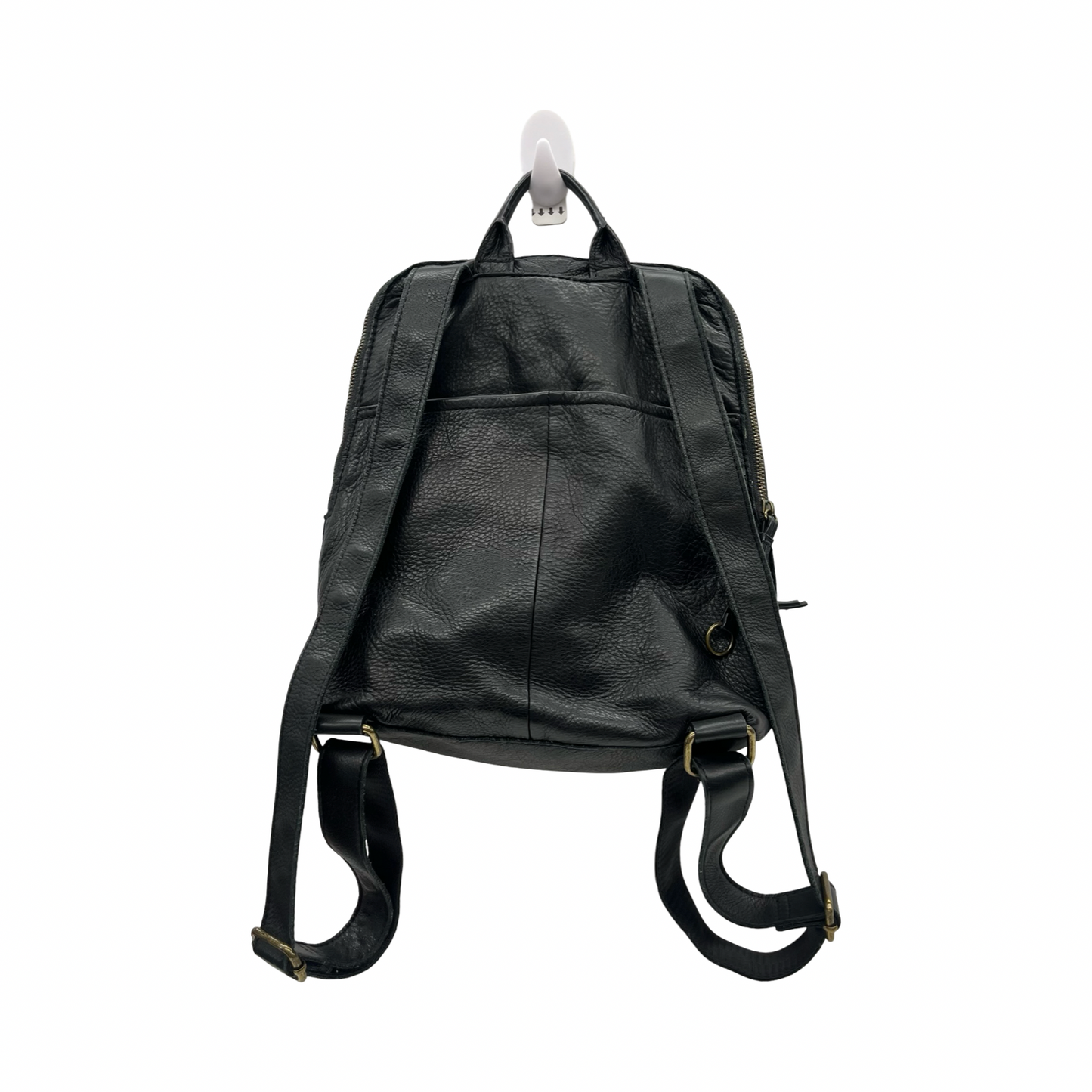 Backpack Leather By Clothes Mentor In Black, Size:Medium