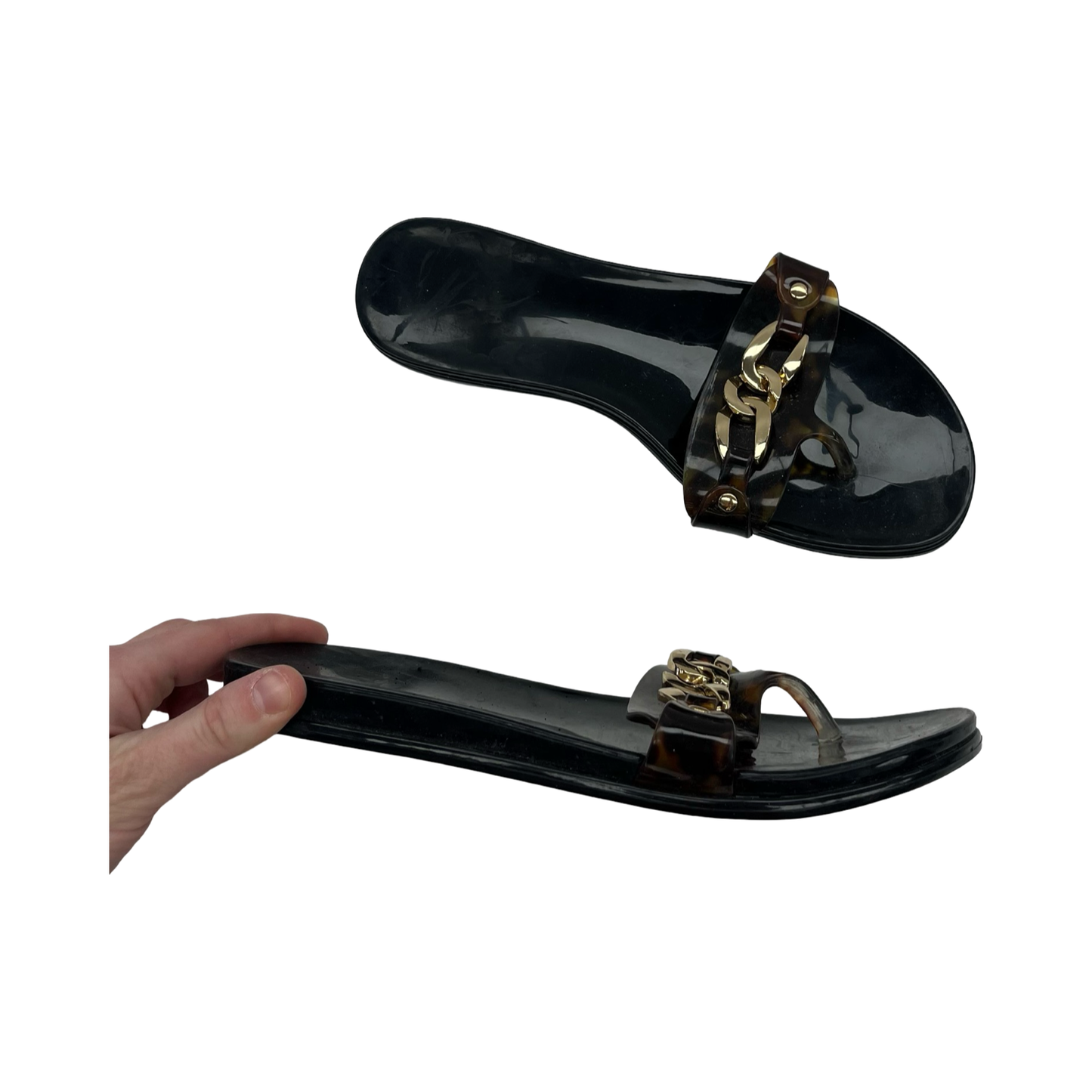 Sandals Flats By Vince Camuto In Brown, Size:7