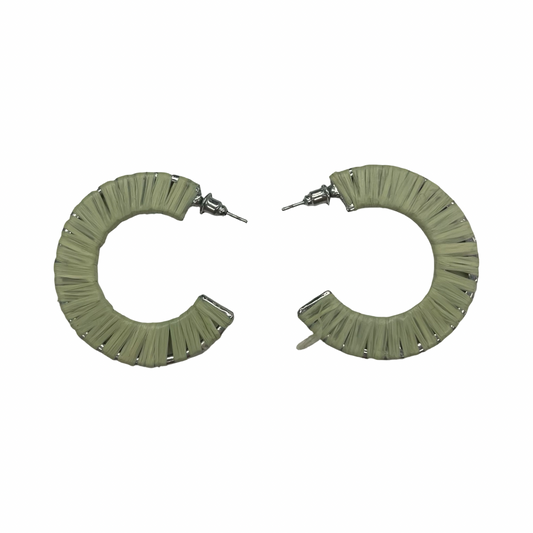 Earrings Hoop By Clothes Mentor In Green