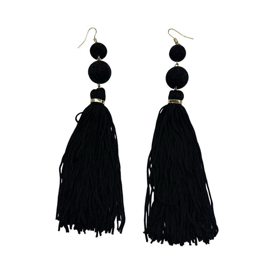 Earrings Dangle/Drop By Clothes Mentor In Black