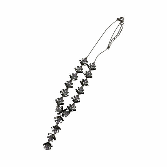 Necklace Statement By Clothes Mentor In Purple & Silver
