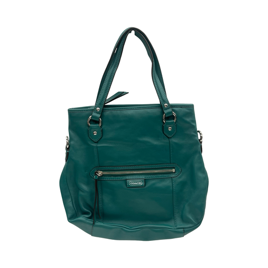 Handbag Designer By Coach In Green, Size:Medium