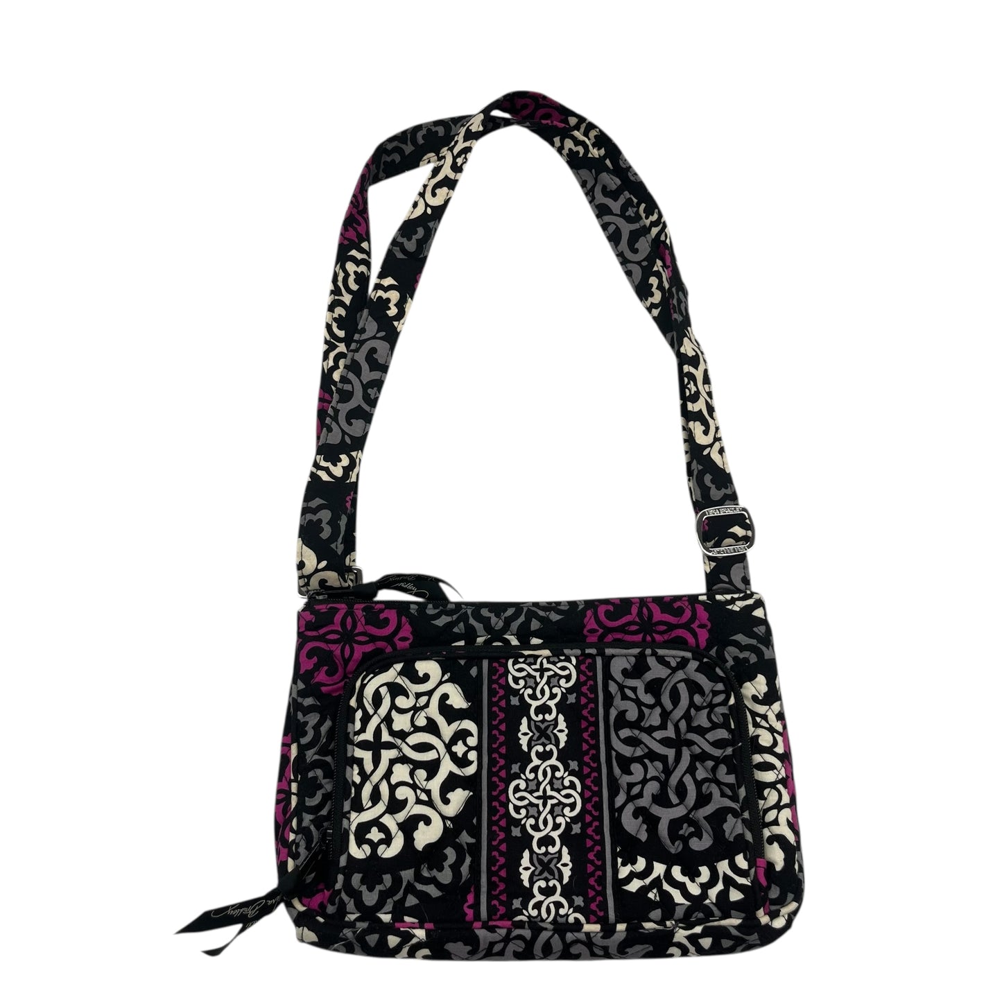 Crossbody By Vera Bradley In Black & Pink, Size:Medium