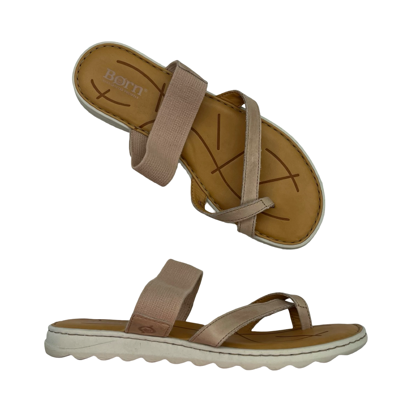 Sandals Flats By Born In Pink, Size:8