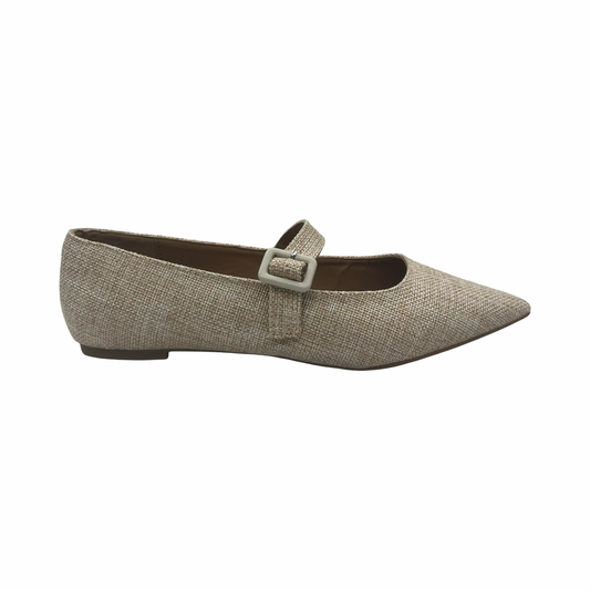 Shoes Flats By Cmf In Tan, Size:10
