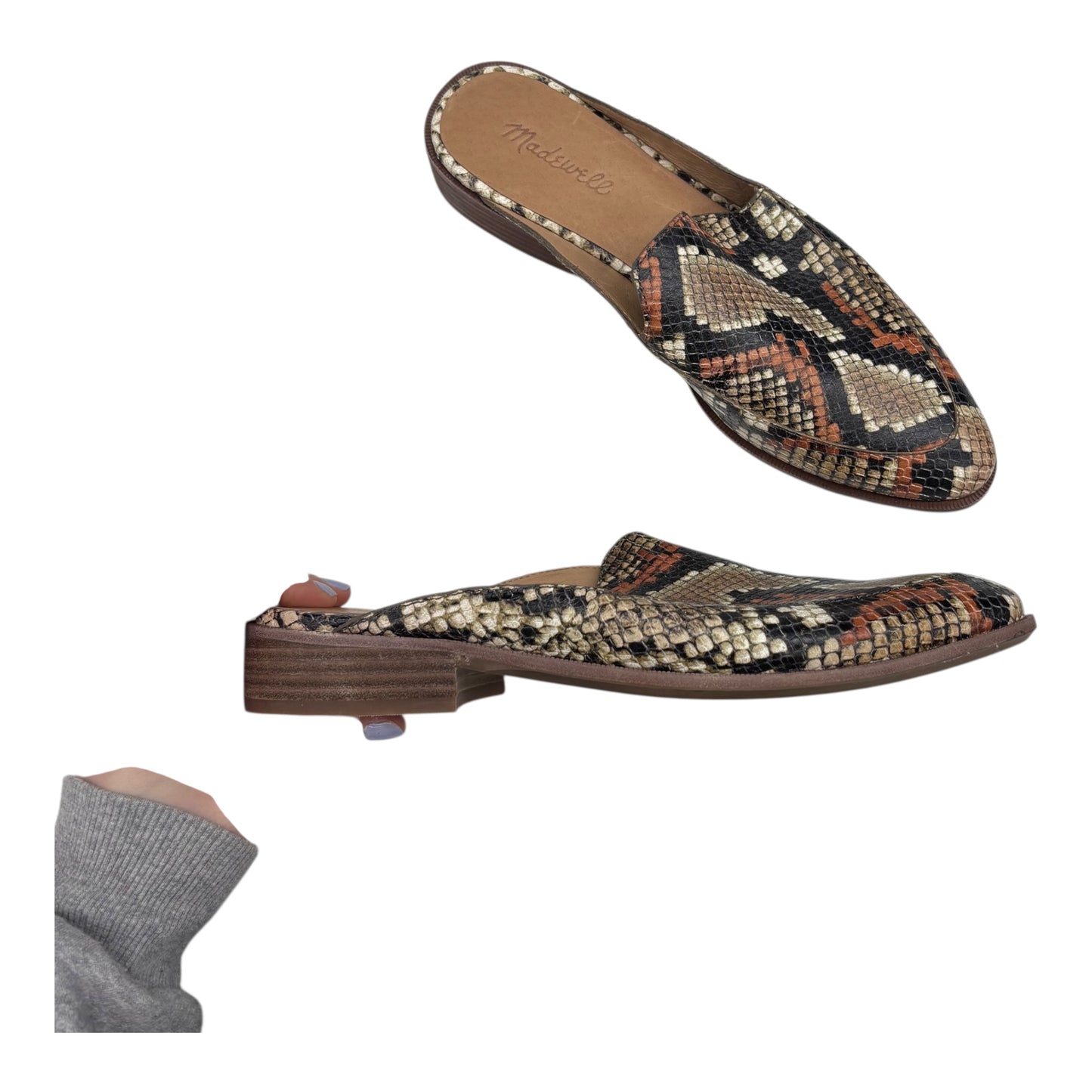 Shoes Flats By Madewell In Snakeskin Print, Size:9
