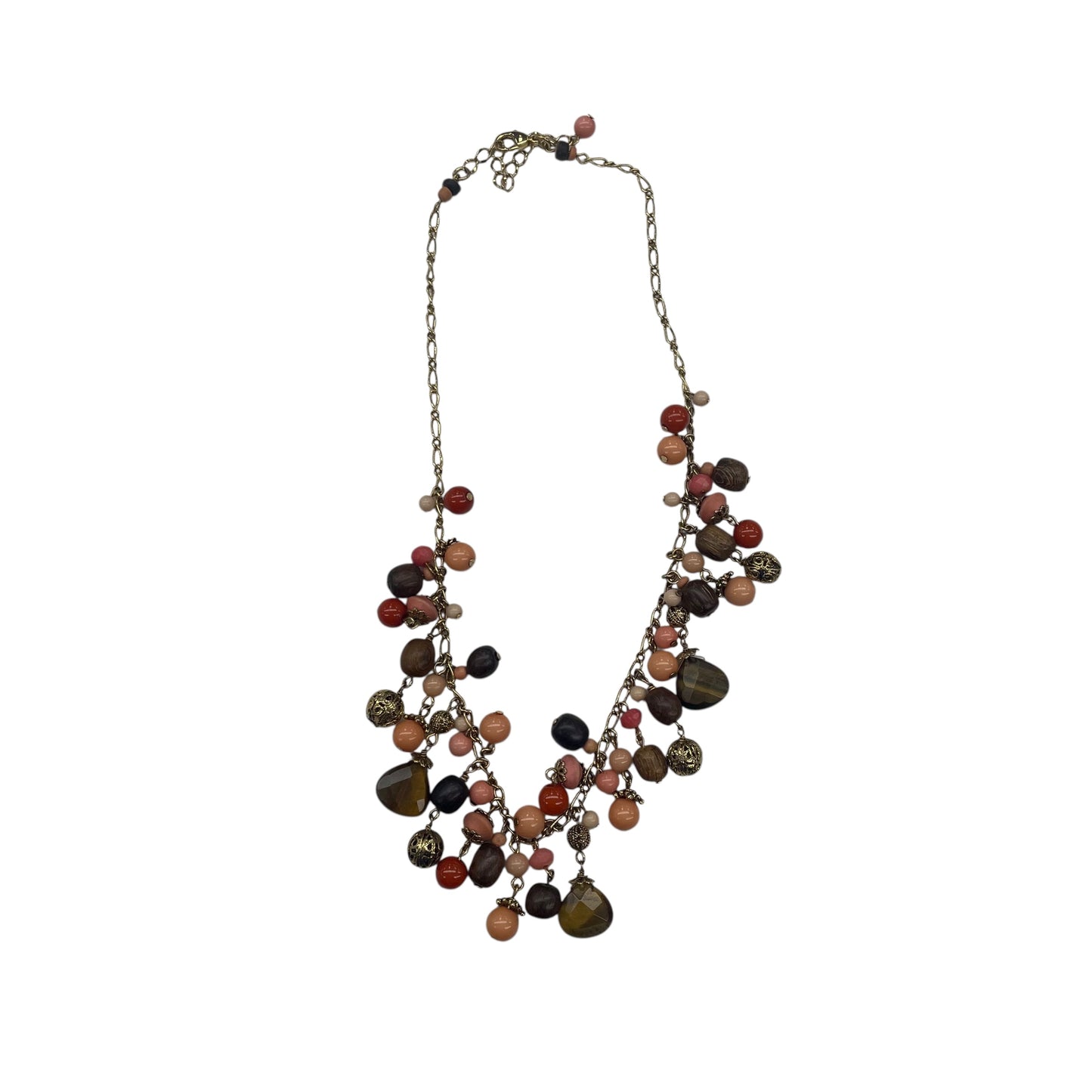 Necklace Statement By Clothes Mentor In Gold & Orange