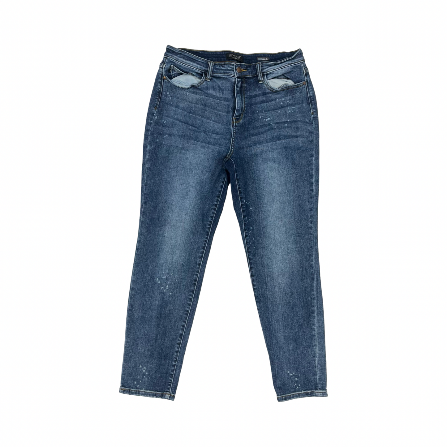 Jeans Straight By Judy Blue In Blue Denim, Size:12