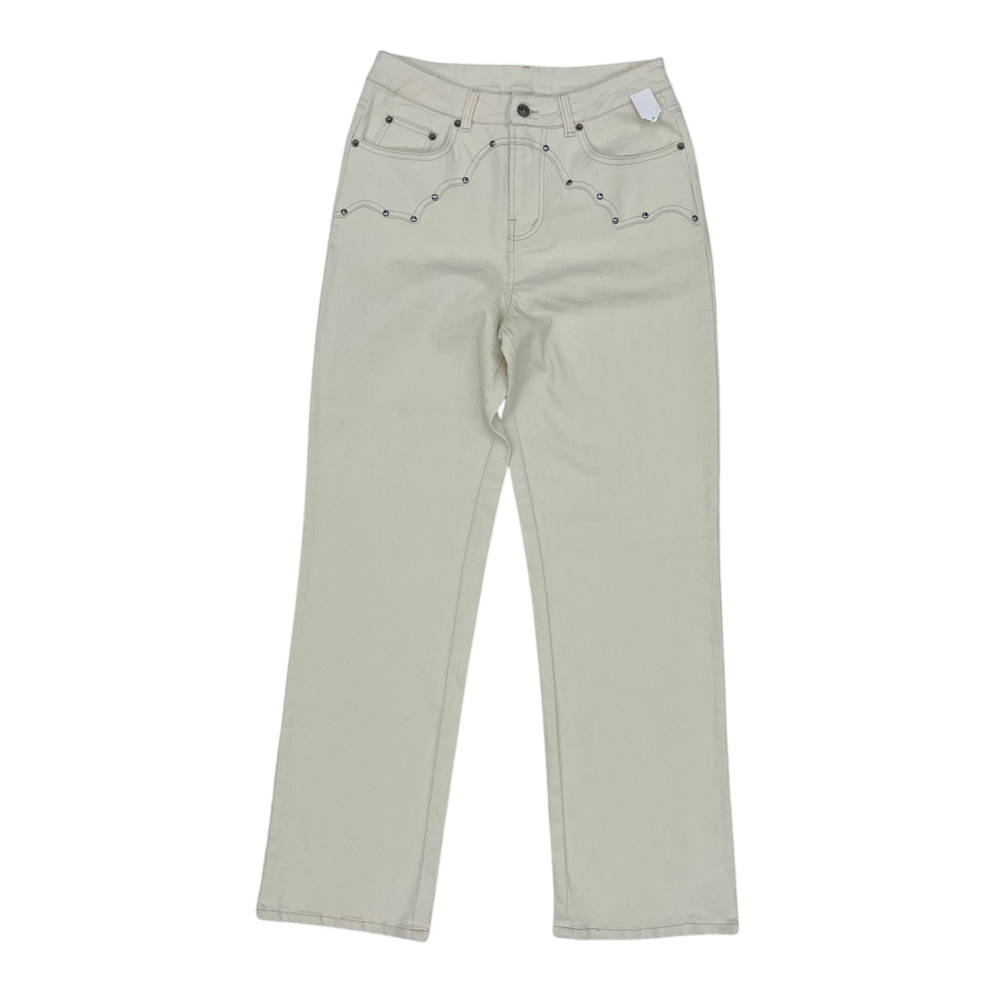 Jeans Boyfriend By Blue B In Cream, Size:M
