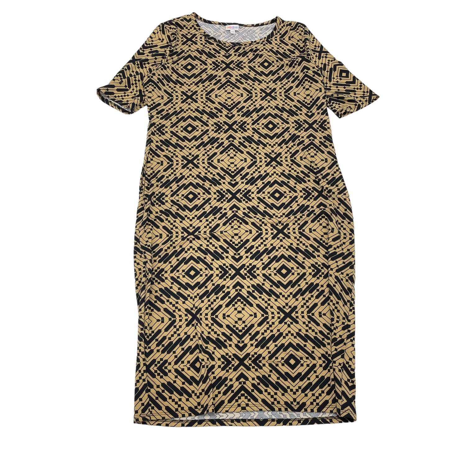 Black & Tan Dress Casual Midi Lularoe, Size 2x