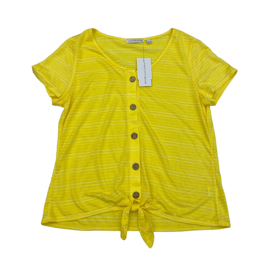 Yellow Top Short Sleeve Notations, Size L