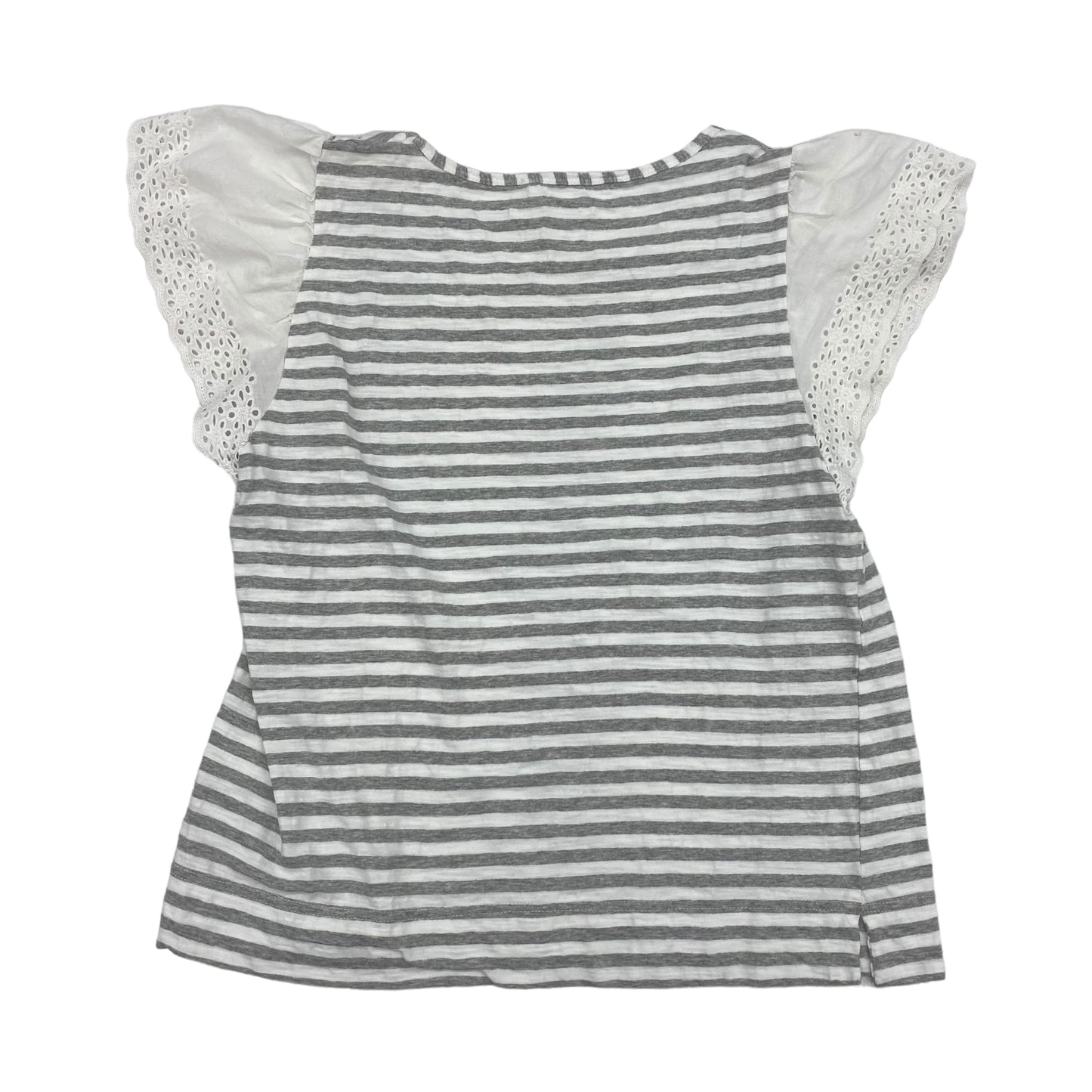 Grey & White Top Short Sleeve Jane And Delancey, Size L