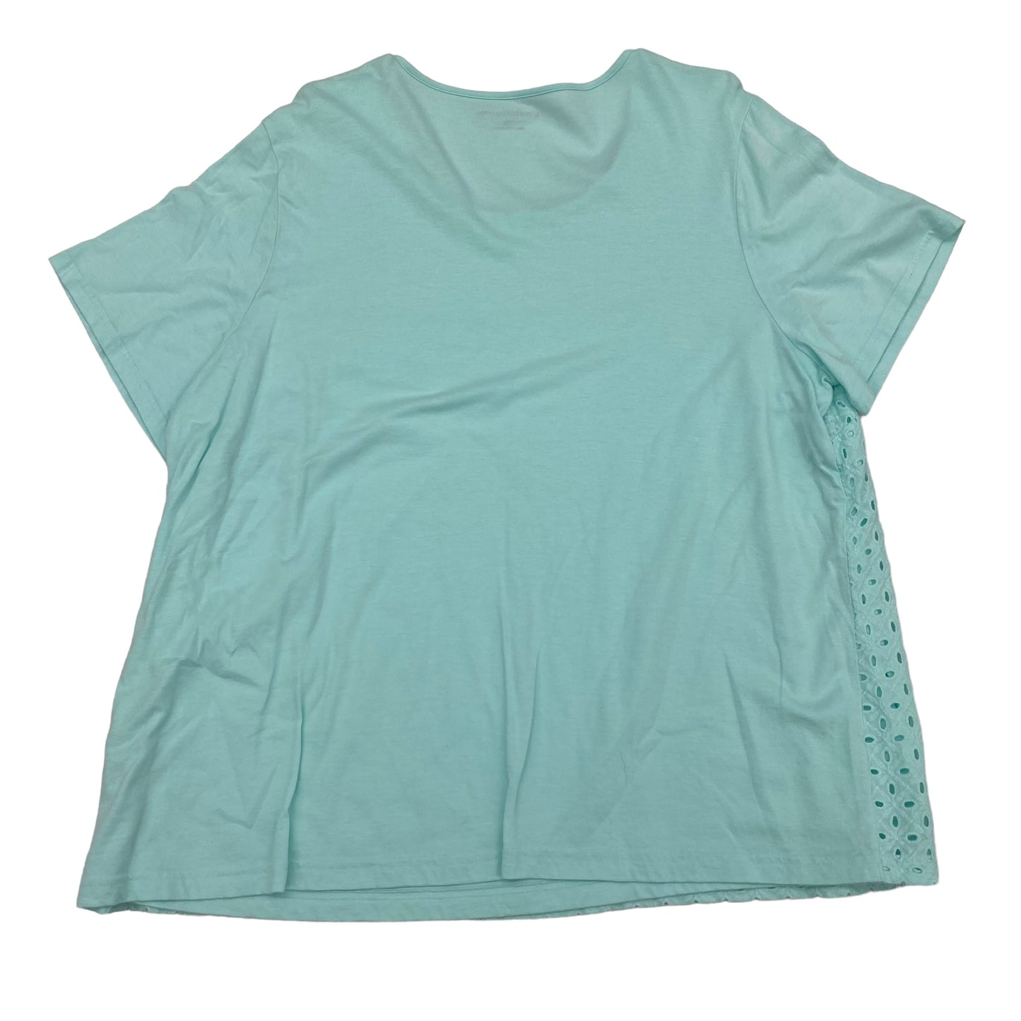 Blue Top Short Sleeve Croft And Barrow, Size 2x