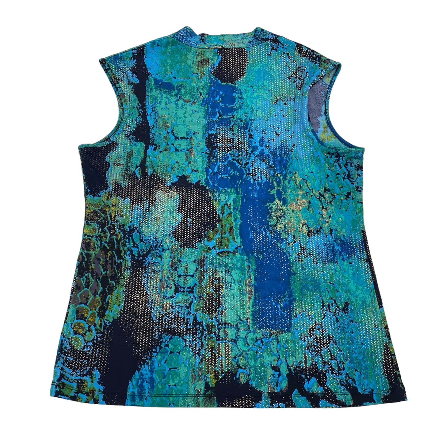 Blue & Green Top Sleeveless Jones Studio, Size M