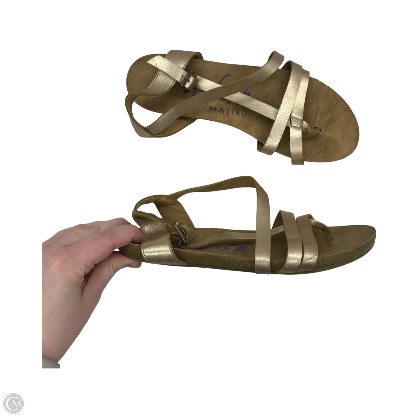 Sandals Flats By Blowfish In Gold, Size: 6