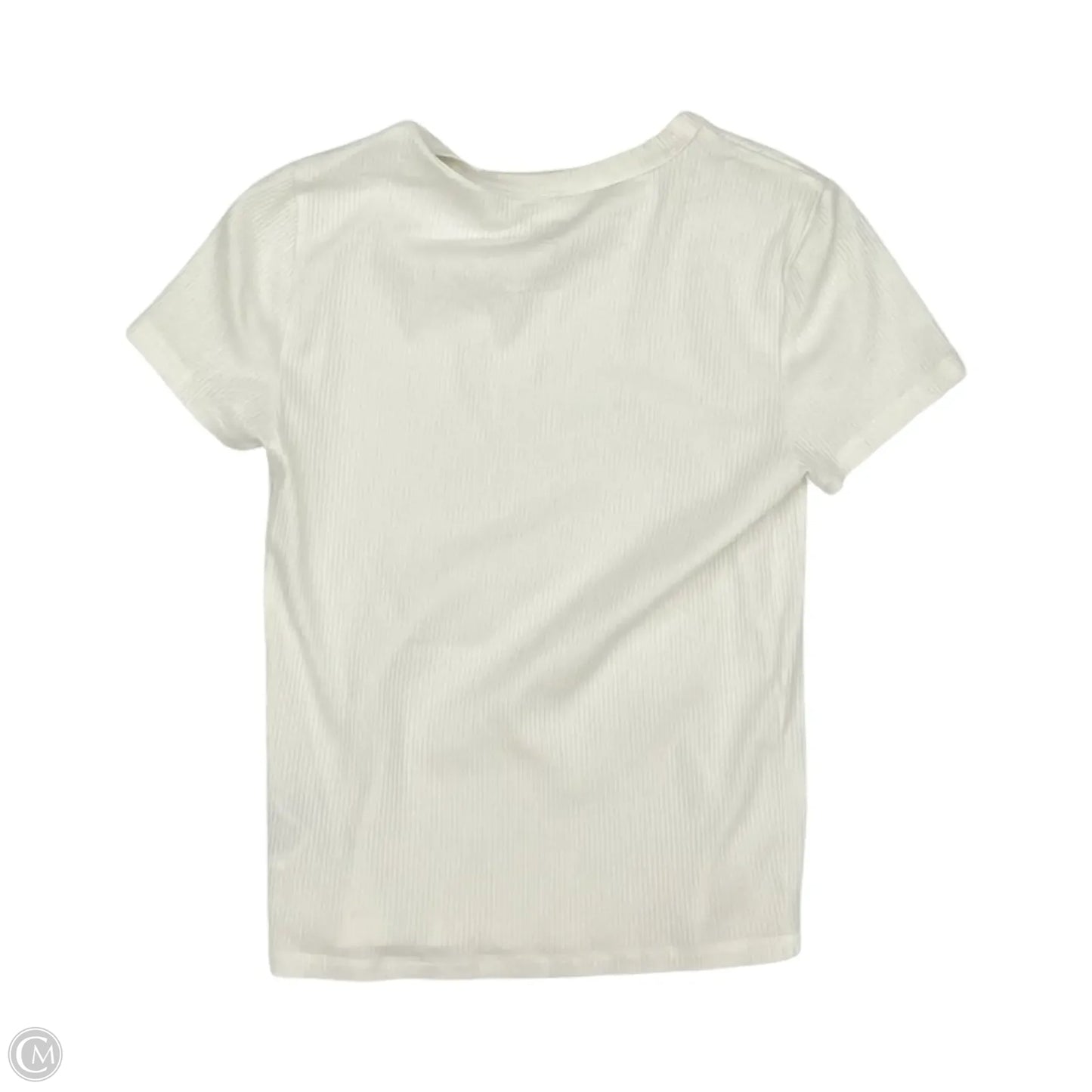 Top Short Sleeve By American Eagle In Cream, Size: M