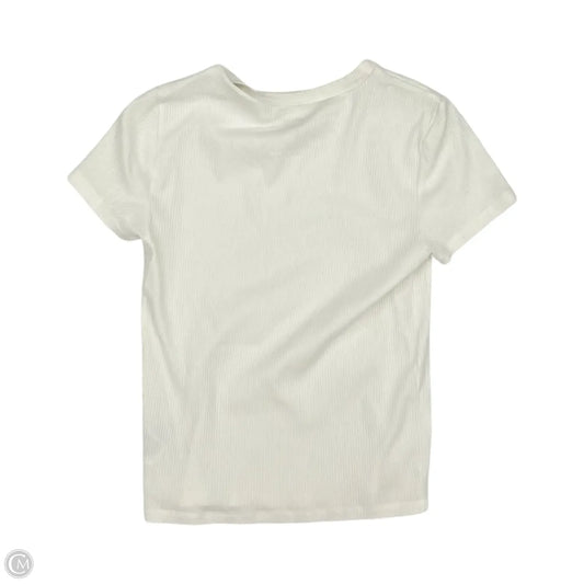 Top Short Sleeve By American Eagle In Cream, Size: M