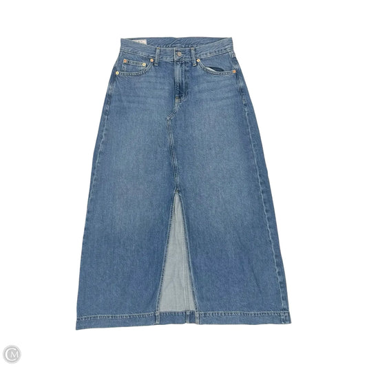 Skirt Maxi By Gap In Blue Denim, Size: 6