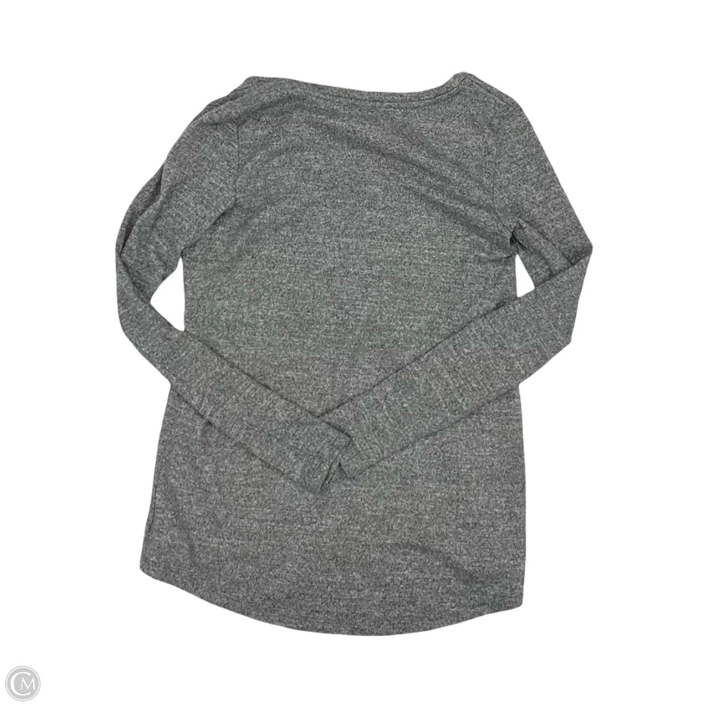 Top Long Sleeve Basic By American Eagle In Grey, Size: Xs