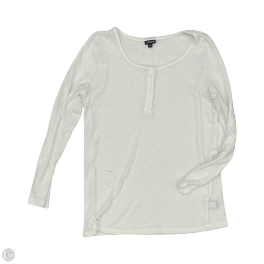 Top Long Sleeve By Torrid In White, Size: 1x