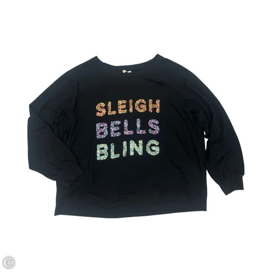 Top Long Sleeve By Cato In Black, Size: 3x