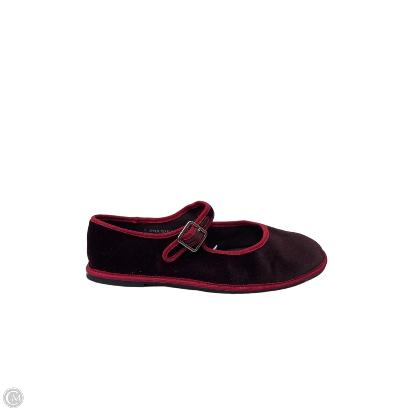 Shoes Flats By Universal Thread In Maroon, Size: 8