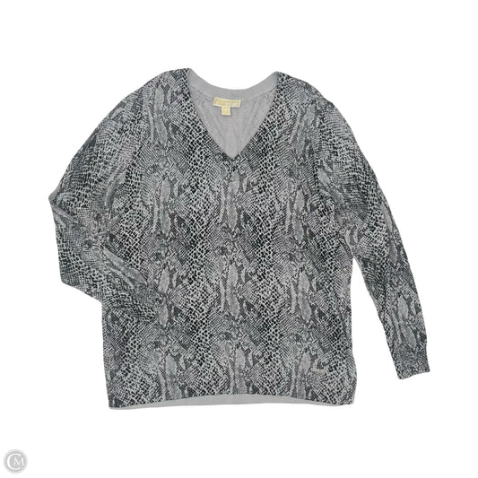 Sweater Designer By Michael Kors In Animal Print, Size: Xl