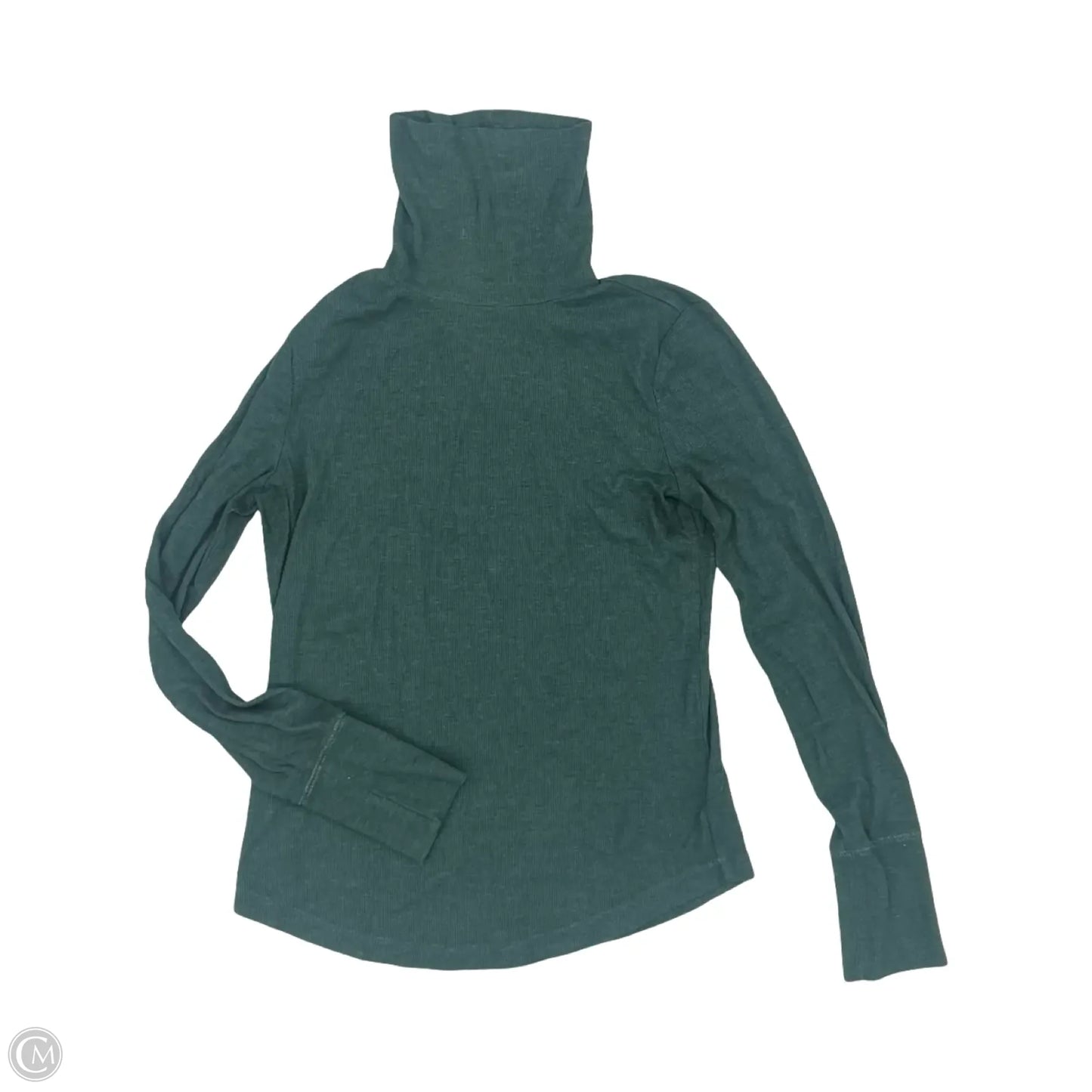 Top Long Sleeve Basic By Gap In Green, Size: S