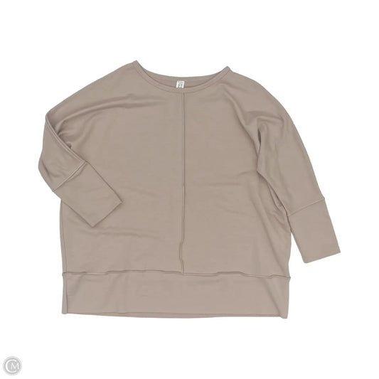 Top 3/4 Sleeve By Spanx In Tan, Size: M
