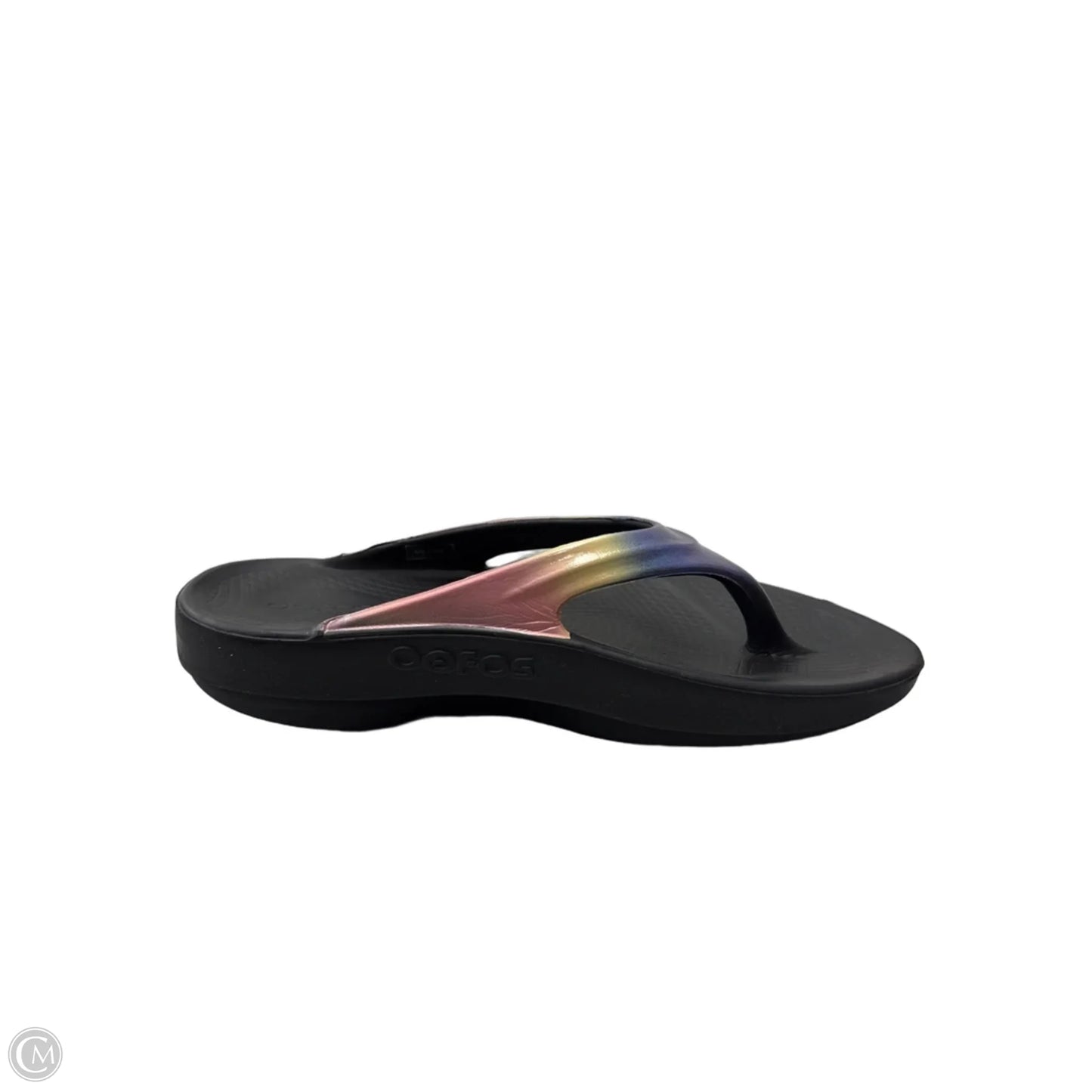 Sandals Flip Flops By Oofos In Black, Size: 8