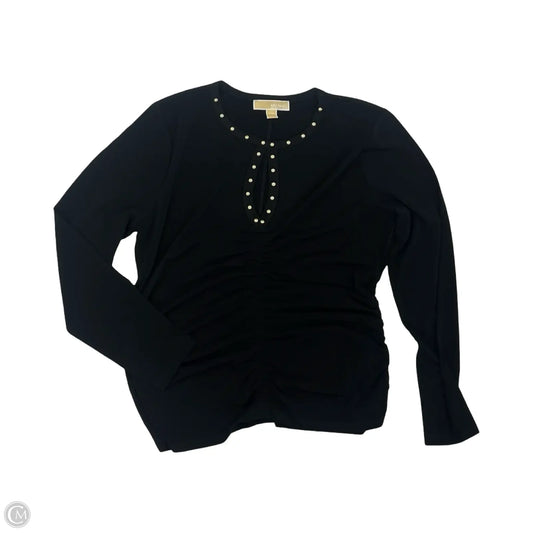 Blouse Designer By Michael Kors In Black, Size: Xl