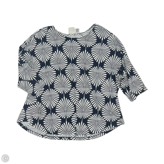 Top 3/4 Sleeve By Joie In Blue & White, Size: 3x