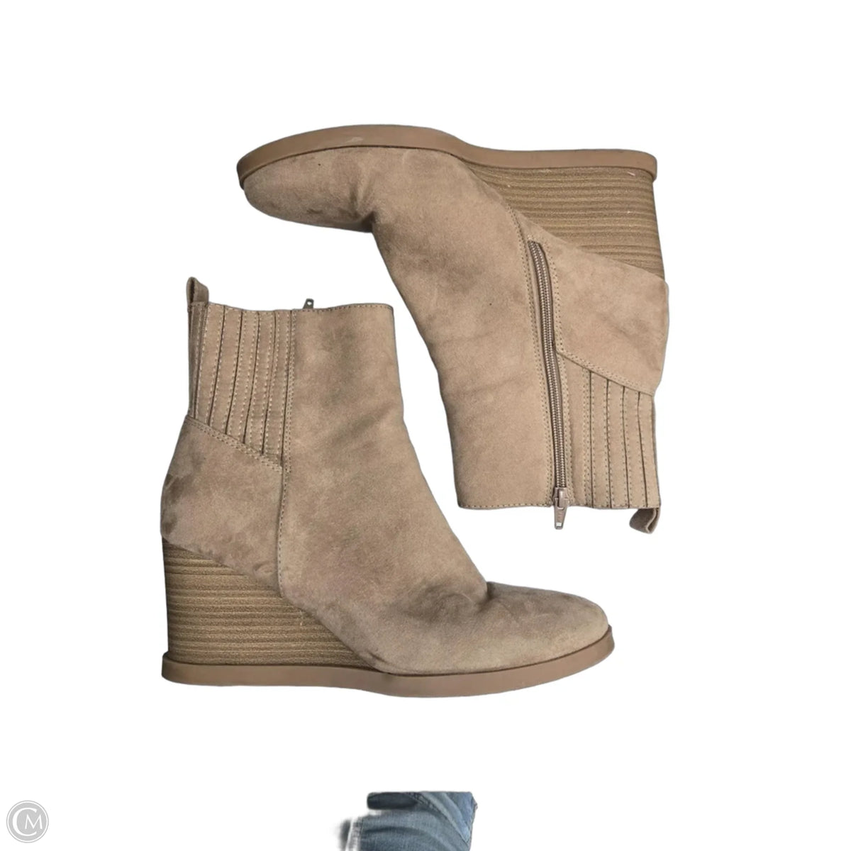 Boots Ankle Heels By Universal Thread In Tan, Size: 11