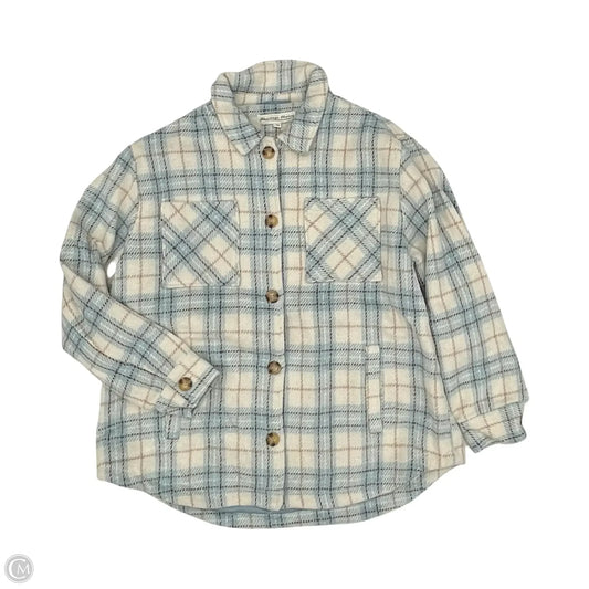 Jacket Shirt By Cme In Blue & Tan, Size: Xl