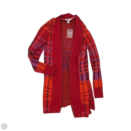 Sweater Cardigan By Isaac Mizrahi Live Qvc In Pink & Red, Size: Xs