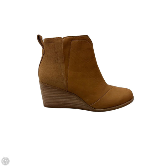 Boots Ankle Heels By Toms In Brown, Size: 8
