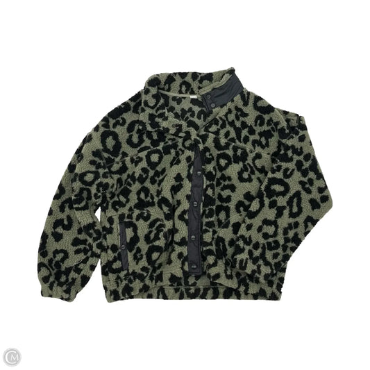 Jacket Fleece By Old Navy In Black & Green, Size: Xl