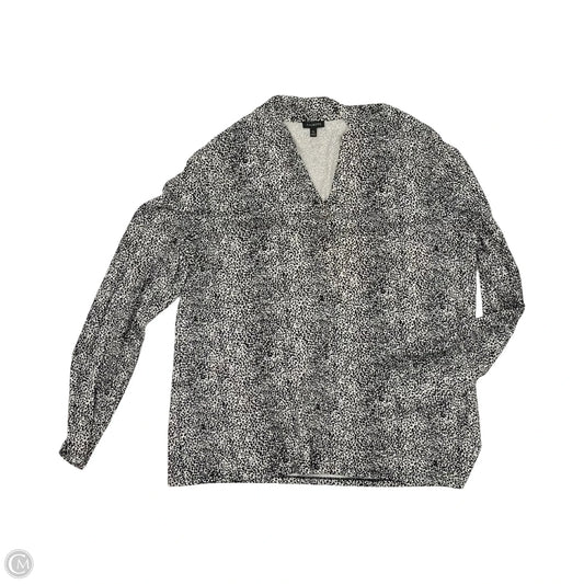 Top Long Sleeve By Talbots In Black & White, Size: Xl