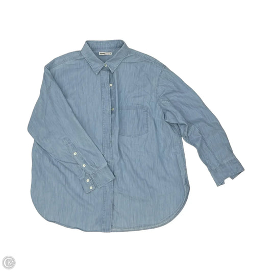 Blouse Long Sleeve By Sonoma In Blue Denim, Size: 1x