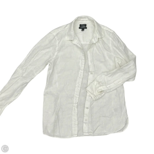 Blouse Long Sleeve By J. Crew In White, Size: Xs