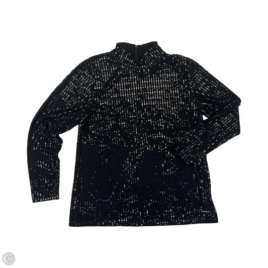Blouse Long Sleeve By Anne Klein In Black, Size: L