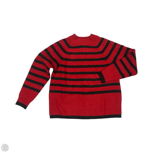Sweater By Liz Claiborne In Black & Red, Size: L