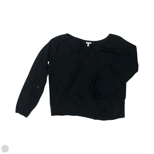 Top Long Sleeve By Maurices In Black, Size: Xl