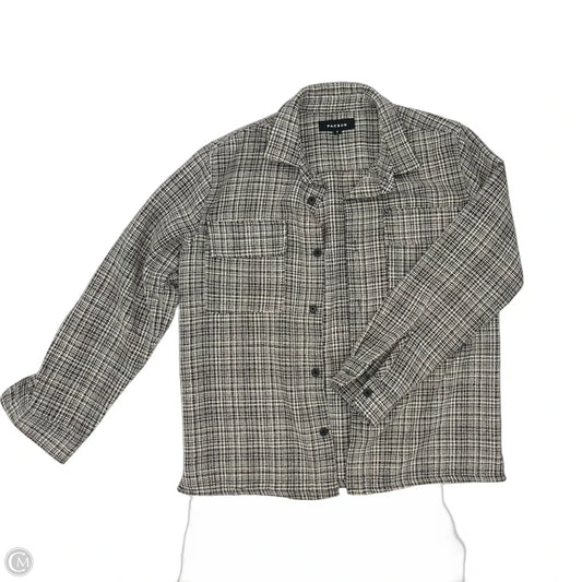 Jacket Shirt By Pacsun In Black & Grey, Size: S
