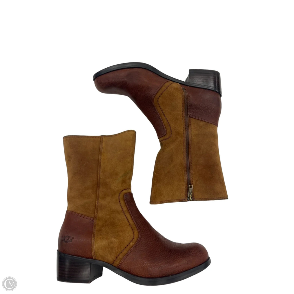 Boots Designer By Ugg In Brown, Size: 8.5