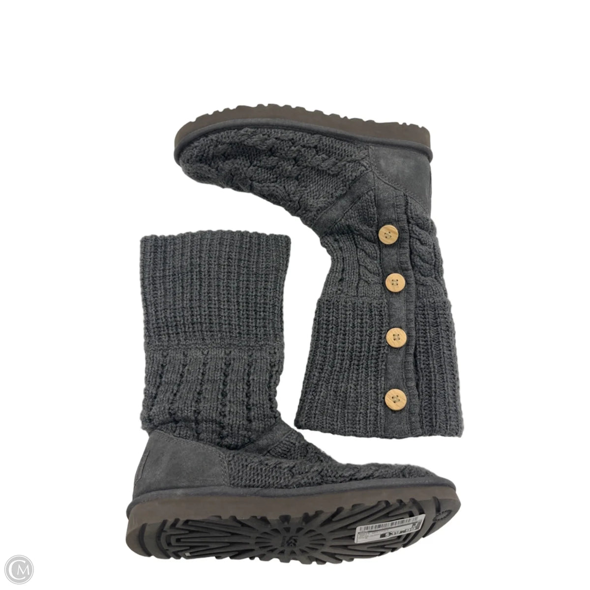 Boots Designer By Ugg In Grey, Size: 8